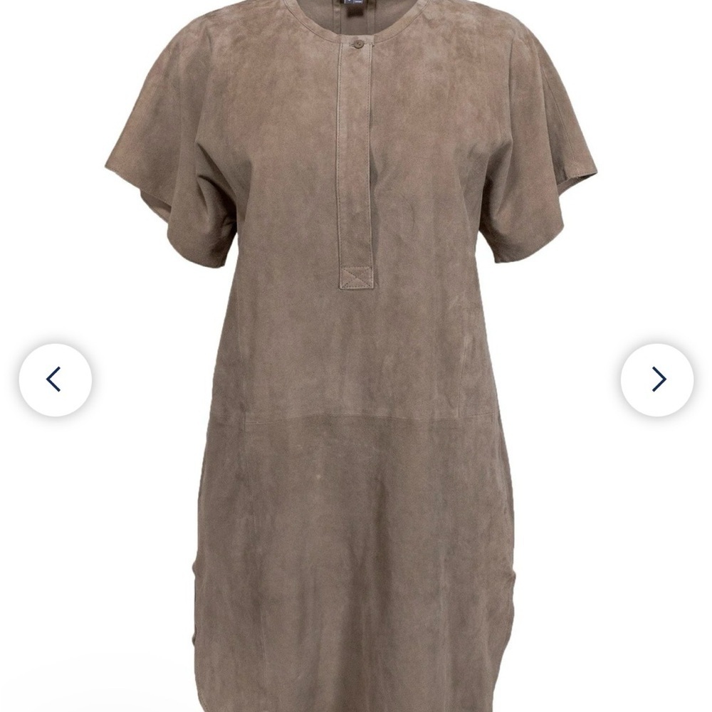 Vince Taupe Suede Dress